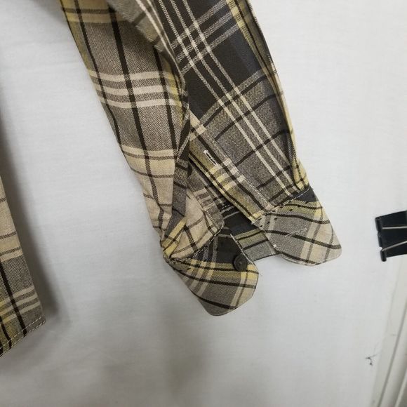 Method Button Down Shirt Mens Size XXL Tan Plaid - Picture 12 of 16